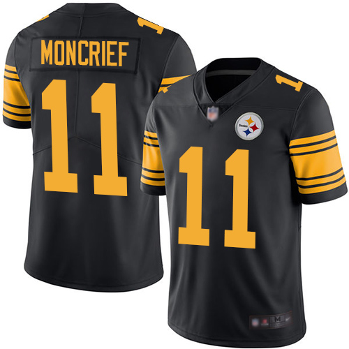 Youth Pittsburgh Steelers Football #11 Limited Black Donte Moncrief Rush Vapor Untouchable Nike NFL Jersey->youth nfl jersey->Youth Jersey